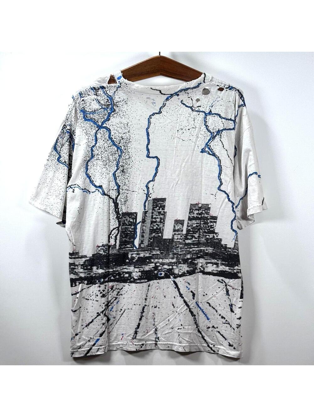 Rare 90s Night Flight Mega Top T-Shirt - Xl View 4